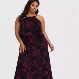 Floral Halter Maxi Dress